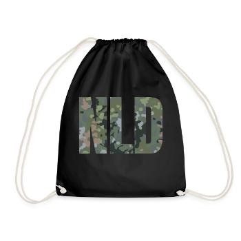 GB Camouflage NLD Text! - Turnbeutel - Schwarz - Vorne