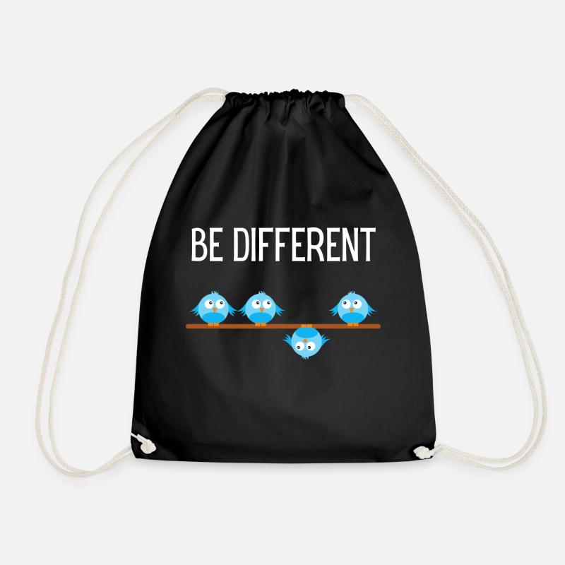 Be different Vogel Birds - Sac de sport léger - noir