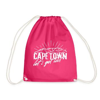 Cape Town Table Mountain Cape of Good Hope - Drawstring Bag - fuchsia - Front