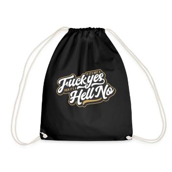 Si ce n’est pas une baise Oui, alors c’est un enfer Non - Sac de sport léger - noir - Devant