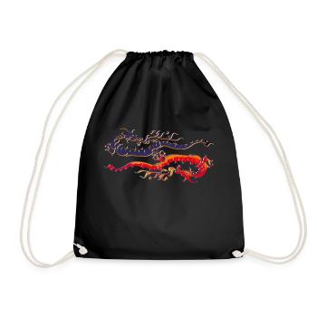 Dragons - Drawstring Bag - black - Front