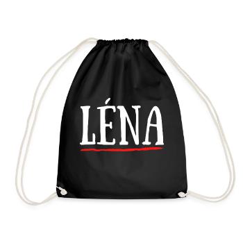 Léna Prénom Cadeau Baptême Naissance - Sac de sport léger - noir - Devant