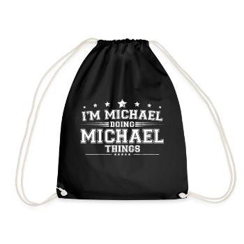 Michael - Drawstring Bag - black - Front