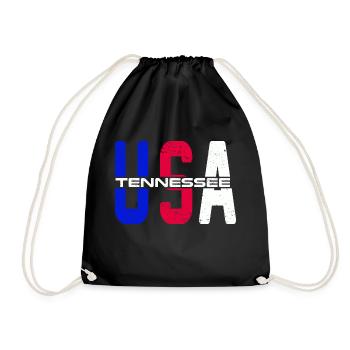 Usa Tennessee Vintage fier citoyen américain - Sac de sport léger - noir - Devant