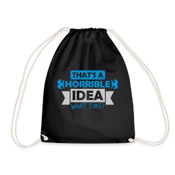 C’est une idée horrible - Sac de sport léger - noir - Devant