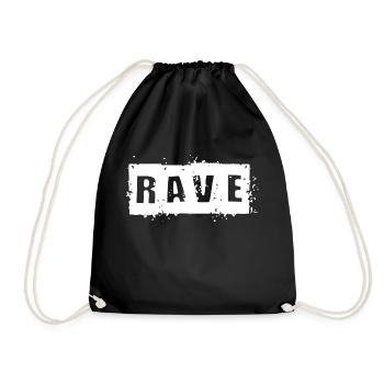 rave - Drawstring Bag - black - Front