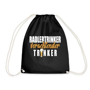 Radlertrinker verachtender Trinker - Turnbeutel - Schwarz - Vorne
