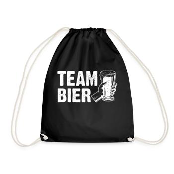 Team Bier - Turnbeutel - Schwarz - Vorne