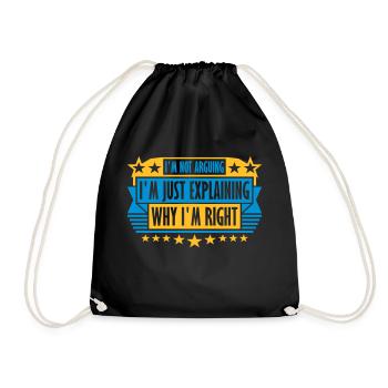 Je ne discute pas - Sac de sport léger - noir - Devant