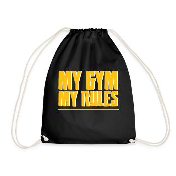 My Gym, My Rules 7 - Drawstring Bag - black - Front