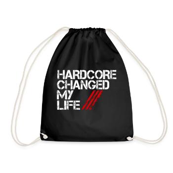 HARDCORE CHANGED MY LIFE - Drawstring Bag - black - Front