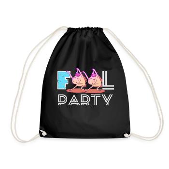 Fools Party - Drawstring Bag - black - Front