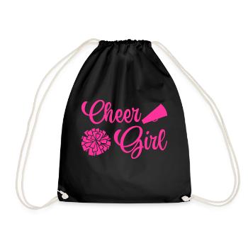 Cheer Girl Cheerleading Cheerleader Cheerdance Gym - Turnbeutel - Schwarz - Vorne