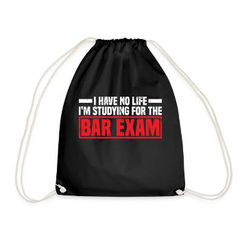 Je n’ai pas de vie j’étudie pour l’examen du barreau 4 - Sac de sport léger - noir - Devant