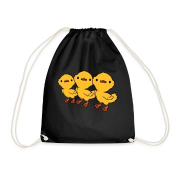 3 Ducklings Friends Team - Drawstring Bag - black - Front