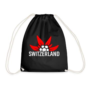 Swiss gentian - Drawstring Bag - black - Front