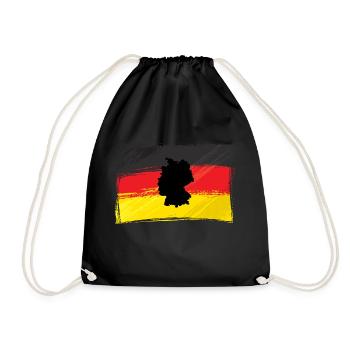 Deutschland - Turnbeutel - Schwarz - Vorne