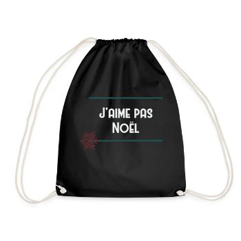 J’aime pas Noël - Sac de sport léger - noir - Devant