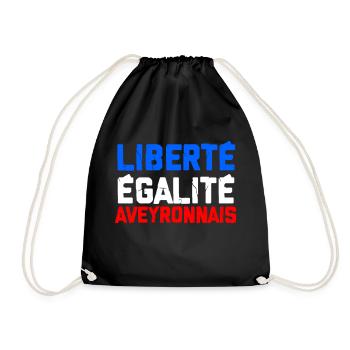 Liberté Egalité Aveyronnais Humour Aveyron - Sac de sport léger - noir - Devant