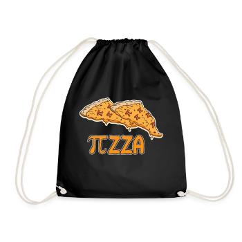 Math Pizza Pi - Turnbeutel - Schwarz - Vorne