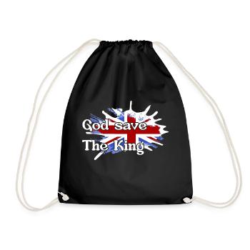 Gott schütze den König - New King England - Turnbeutel - Schwarz - Vorne