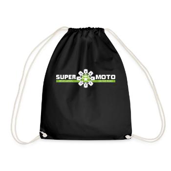 SUPER MOTO Monkey Circle - Drawstring Bag - black - Front