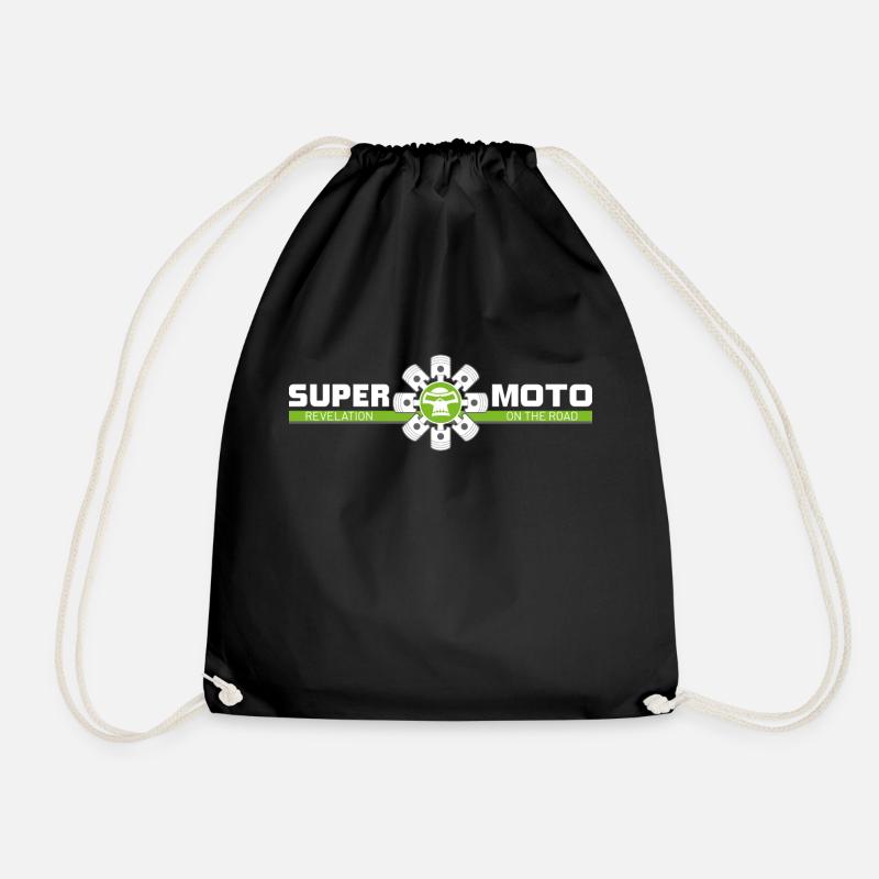 SUPER MOTO Monkey Circle - Turnbeutel - Schwarz