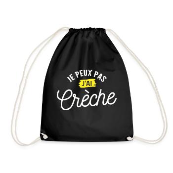 je peux pas j ai crèche - Sac de sport léger - noir - Devant