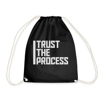 trust the process Zitat - Turnbeutel - Schwarz - Vorne