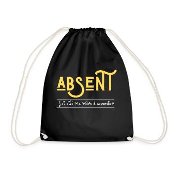 absent j'ai aidé ma mère à accoucher - Sac de sport léger - noir - Devant