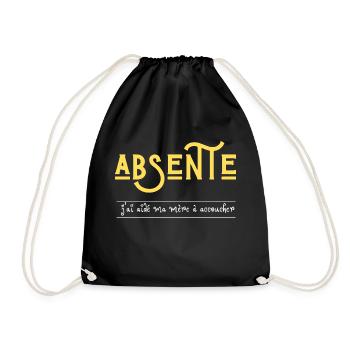 absente j'ai aidé ma mère à accoucher - Sac de sport léger - noir - Devant