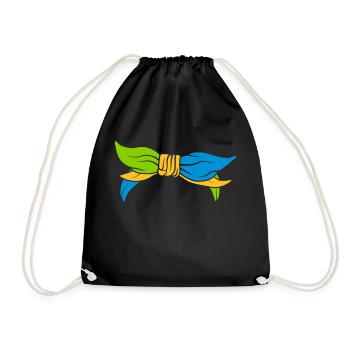 Foulard féminin coloré - Sac de sport léger - noir - Devant