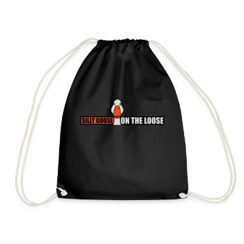 goose on the loose - Turnbeutel - Schwarz - Vorne