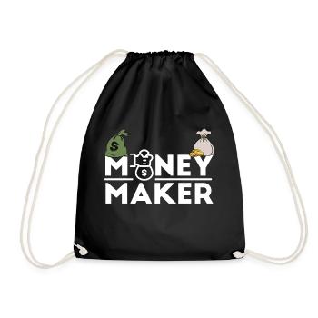 Money Maker Money Dollar Gift Idea - Drawstring Bag - black - Front