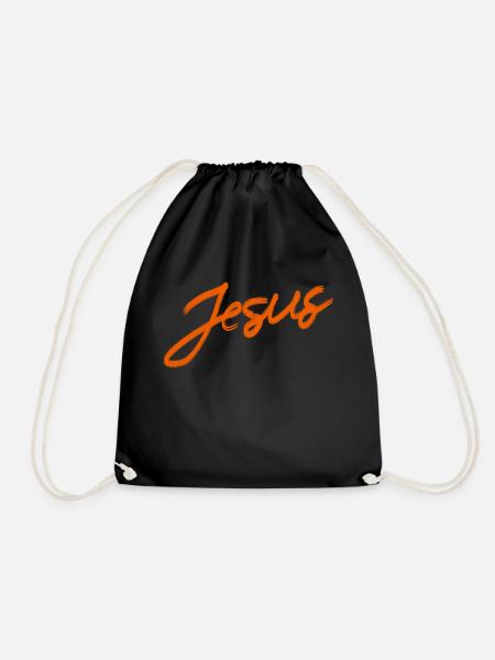 Jesus Kreuz Geschenk Gott - Turnbeutel - Schwarz