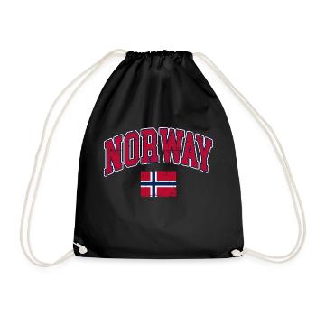 Norvège Drapeau de la Norvège - Sac de sport léger - noir - Devant