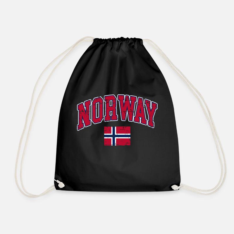 Norwegen Norway Flagge - Turnbeutel - Schwarz