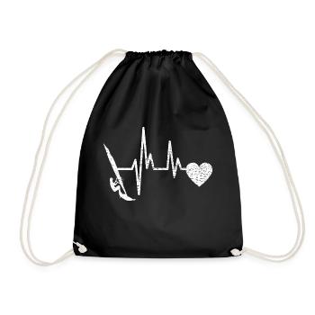Windsurfer Surf Kitesurfer Windsurfer Windsurfing Cadeau - Sac de sport léger - noir - Devant