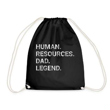 Human resources Dad legend - Drawstring Bag - black - Front