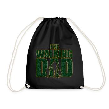 Le papa qui marche Code Père Code Cadeau de fête des pères - Sac de sport léger - noir - Devant