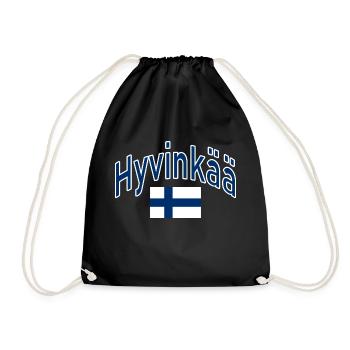 Hyvinkää drapeau finlandais - Sac de sport léger - noir - Devant