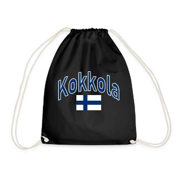 Drapeau finlandais de Kokkola - Sac de sport léger - noir - Devant