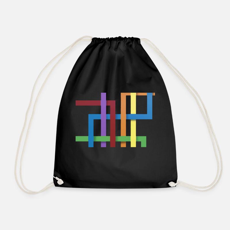 Kaleidoscope - Drawstring Bag - black