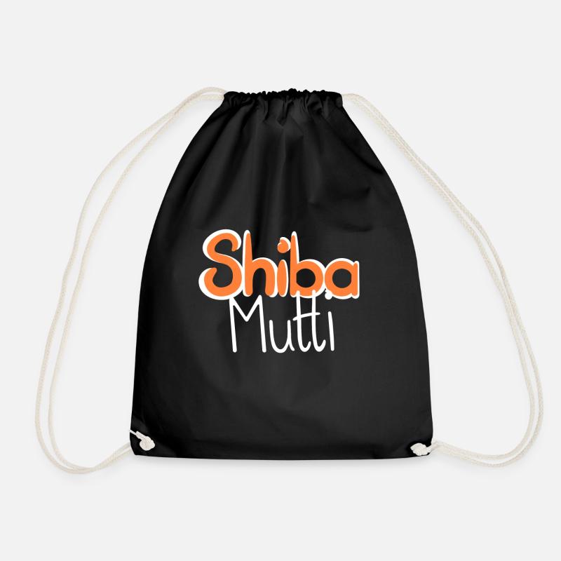Shiba Inu Mutti - Turnbeutel - Schwarz