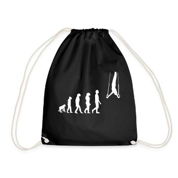 Evolution gymnastics rings - Drawstring Bag - black - Front