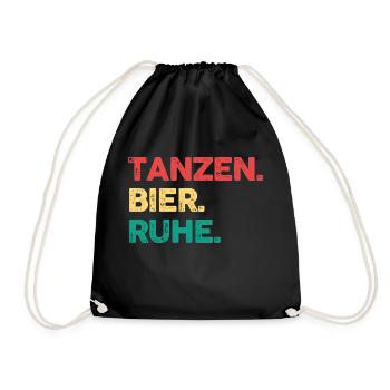 Tanzen Party Musik Bier Tänzer - Turnbeutel - Schwarz - Vorne