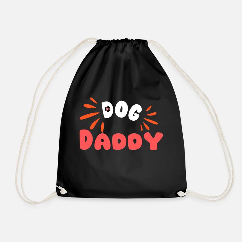 Daddy Dog - Drawstring Bag - black
