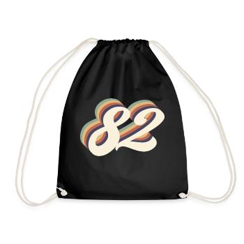 82ème anniversaire vintage - Sac de sport léger - noir - Devant
