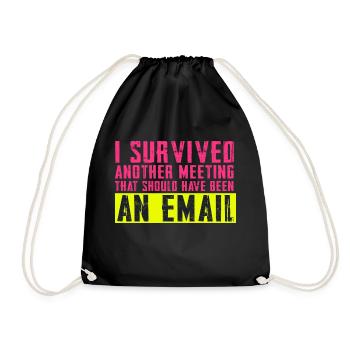 Drôle de dicton pour bureau, bureau, travail et travail - Sac de sport léger - noir - Devant