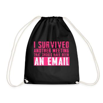 Drôle de dicton pour bureau, bureau, travail et travail - Sac de sport léger - noir - Devant